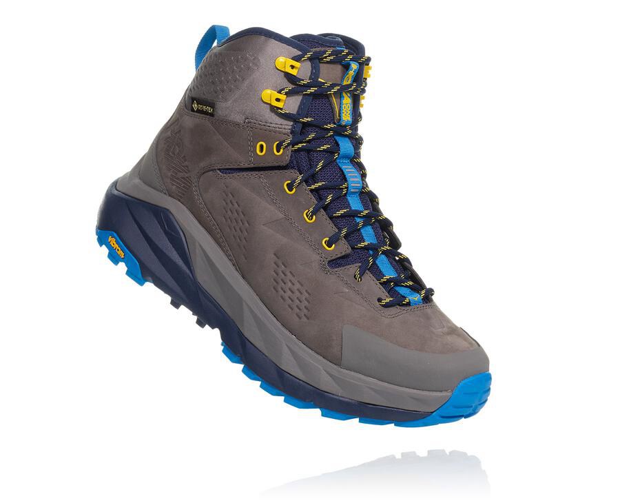 Hoka Kaha Gore-Tex - Men's Hiking Boots - Grey/Blue - UK 504HPGFBT